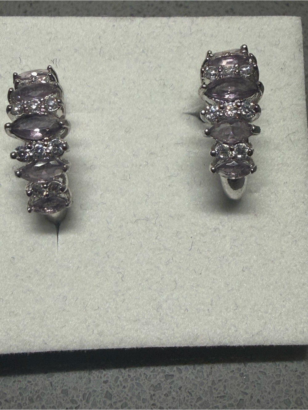 Elegant Holsted Genuine Amethyst Stone Cluster Earrings - Women Jewelry
